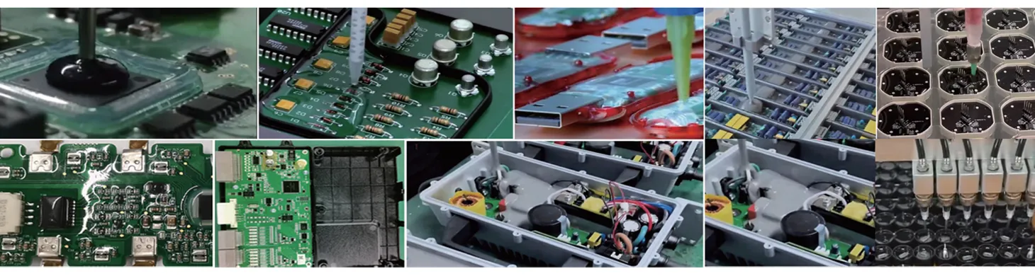 Applications of Three Axis Automatic 2 Parts AB Glue Potting Machine