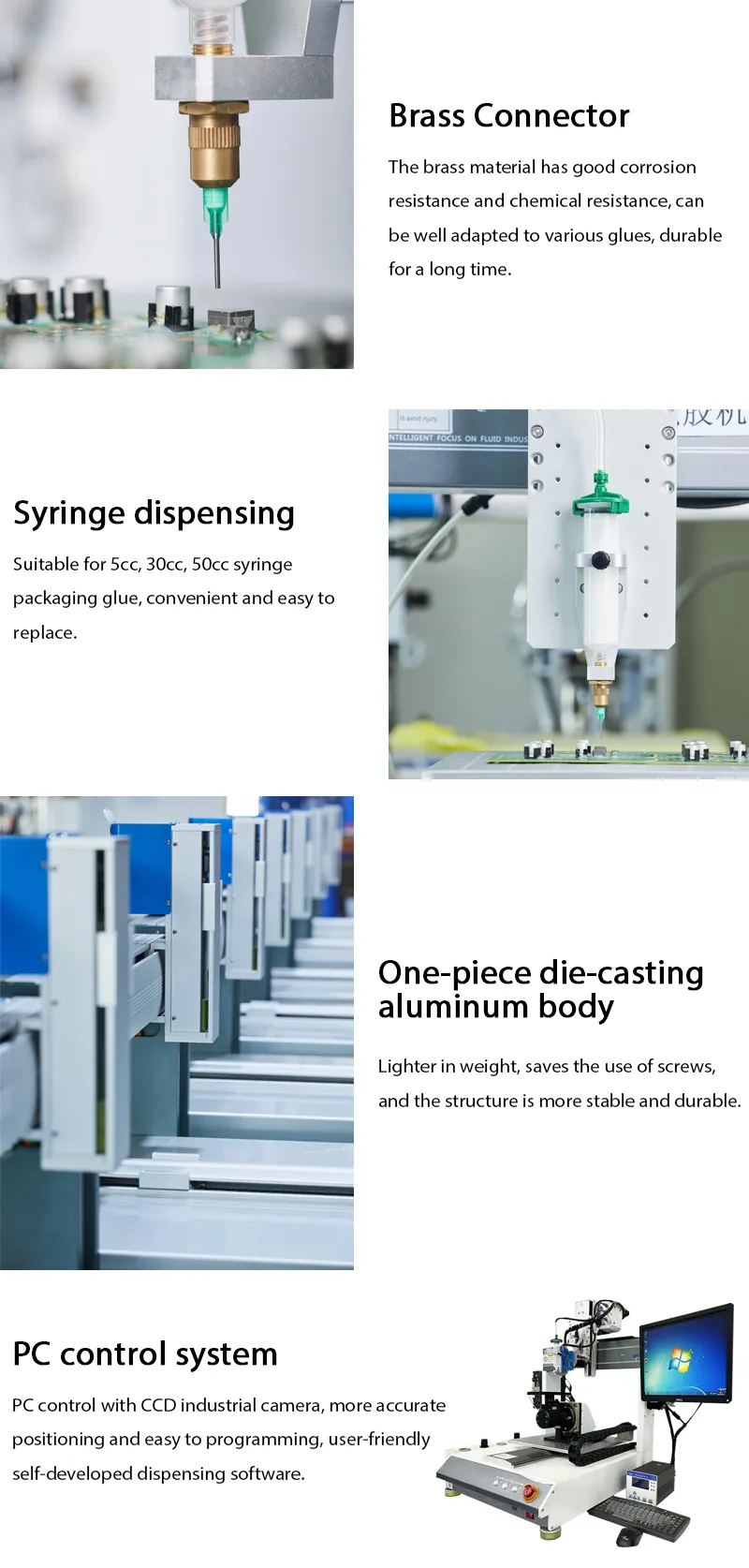 Five Axis Desktop Robotic Glue Dispenser with High Precision CCD Visual